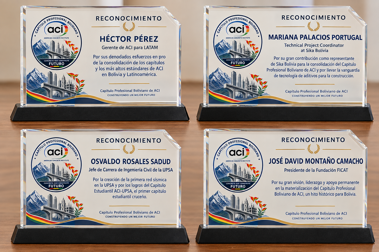 Reconocimientos del Capítulo Profesional Boliviano de ACI